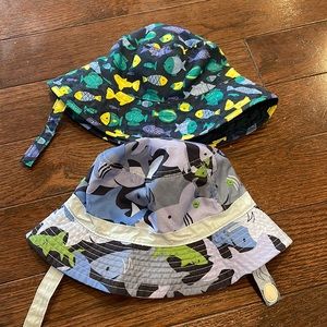 Set of two baby boy sun hats 6-12 months
